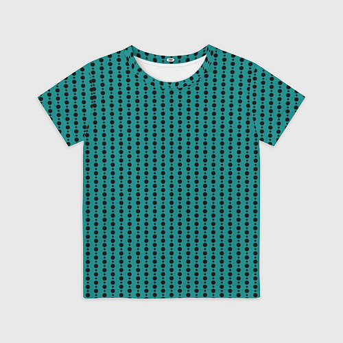 Детская футболка Паттерн кружочки на зелёном / 3D-принт – фото 1