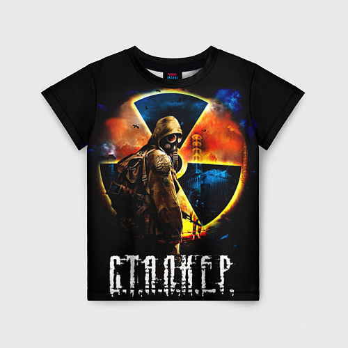 Детская футболка Сталкер - энергоблок ЧАЭС / 3D-принт – фото 1
