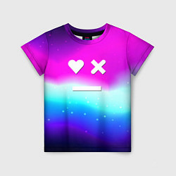 Футболка детская Love death robots neon gradient serial, цвет: 3D-принт