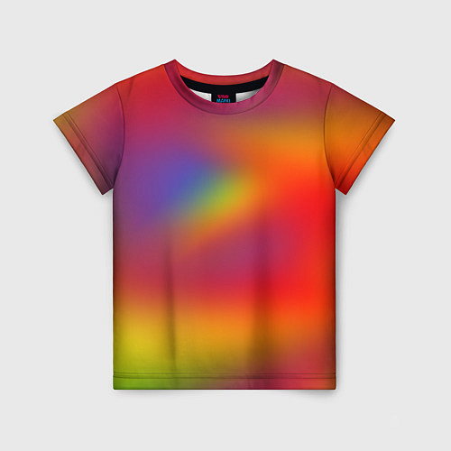 Детская футболка Цвета радуги радужный фон / 3D-принт – фото 1