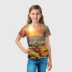 Футболка детская Лесная атлетика, цвет: 3D-принт — фото 2