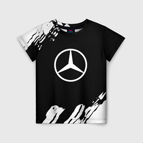 Детская футболка Mercedes benz краски спорт / 3D-принт – фото 1