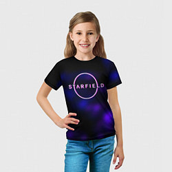 Футболка детская Starfield тёмное небо из игры, цвет: 3D-принт — фото 2