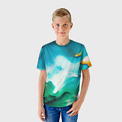 Футболка детская Текстура окрашенной стены - нейросеть, цвет: 3D-принт — фото 2