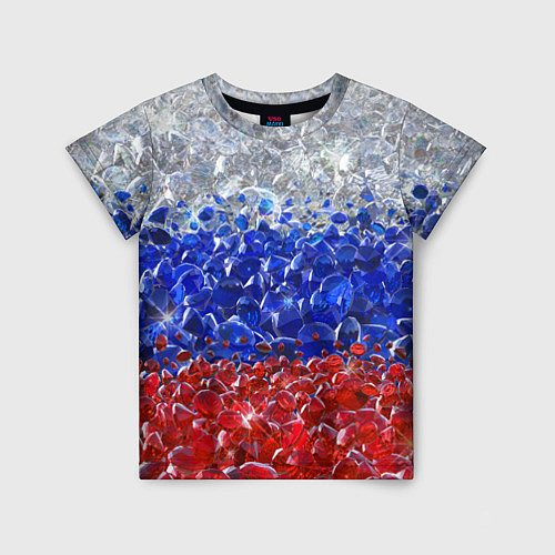 Детская футболка Российские драгоценные камни / 3D-принт – фото 1
