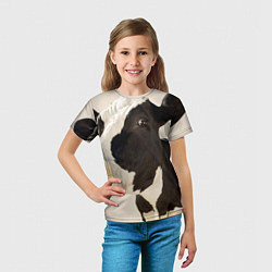 Футболка детская Настоящая корова, цвет: 3D-принт — фото 2