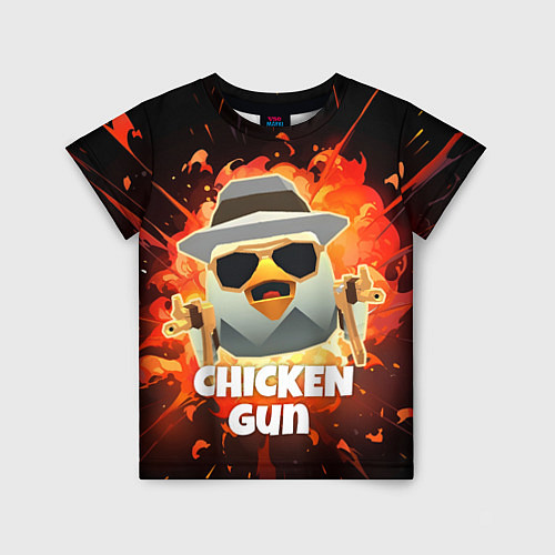 Детская футболка Чикен Ган - взрыв / 3D-принт – фото 1