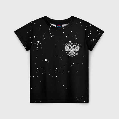 Детская футболка Россия герб рф текстура / 3D-принт – фото 1
