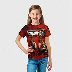 Футболка детская Champion boxing, цвет: 3D-принт — фото 2