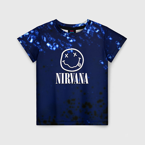 Детская футболка Nirvana рок краски / 3D-принт – фото 1