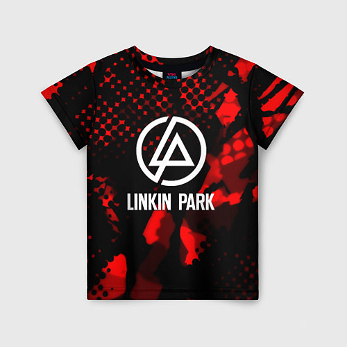 Детская футболка Linkin park краски текстуры / 3D-принт – фото 1