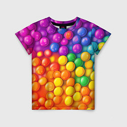 Футболка детская Разноцветные шарики, цвет: 3D-принт