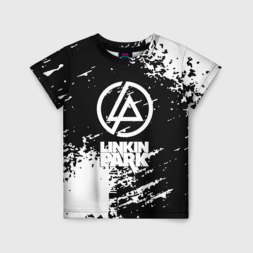 Детская футболка Linkin park logo краски текстура / 3D-принт – фото 1