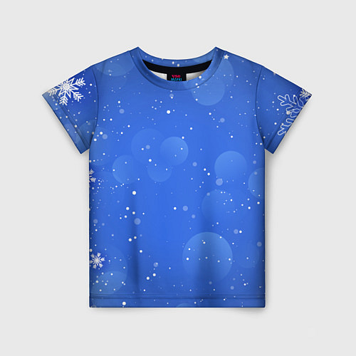 Детская футболка Снежный паттерн / 3D-принт – фото 1
