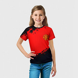 Футболка детская Manchester United colors sport, цвет: 3D-принт — фото 2