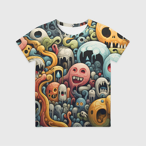 Детская футболка Странная абстракция / 3D-принт – фото 1