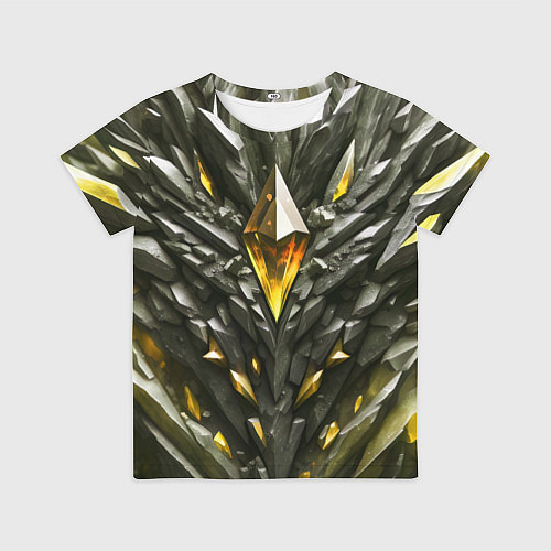 Детская футболка Камень и золотой кристалл / 3D-принт – фото 1