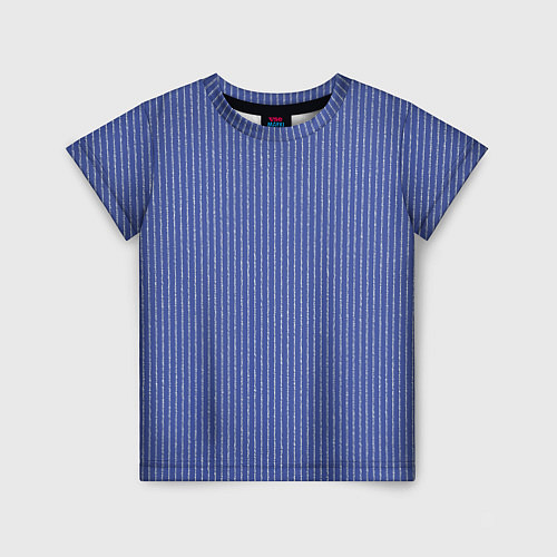 Детская футболка Фиолетово-синий крайола в полоску / 3D-принт – фото 1