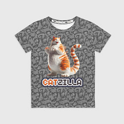 Футболка детская Агрессивный котзилла, цвет: 3D-принт