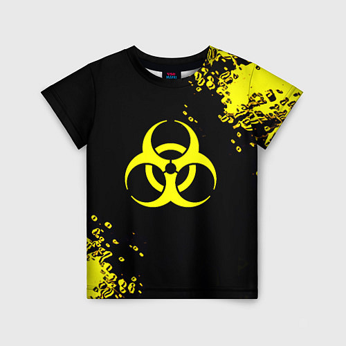 Детская футболка Знак биологической опасности краски / 3D-принт – фото 1