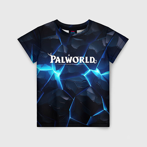 Детская футболка Palworld logo blue ice / 3D-принт – фото 1