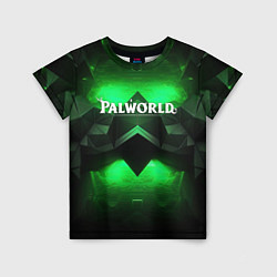 Футболка детская Palworld logo green dark, цвет: 3D-принт