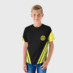 Футболка детская Borussia geometry yellow, цвет: 3D-принт — фото 2