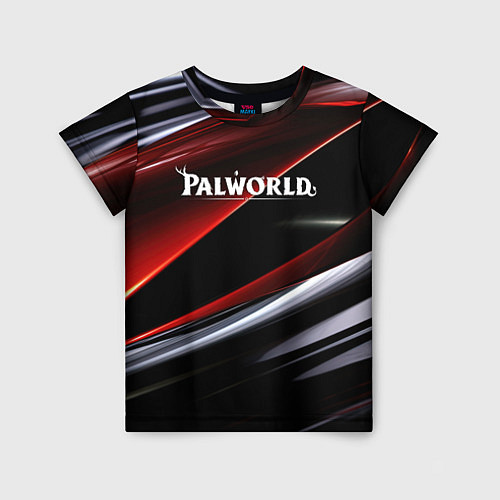 Детская футболка Palworld logo темная абстракция / 3D-принт – фото 1