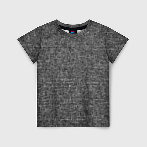 Детская футболка Текстура ткань тёмно-серый однотонный / 3D-принт – фото 1