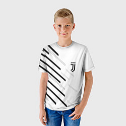 Футболка детская Juventus sport geometry, цвет: 3D-принт — фото 2