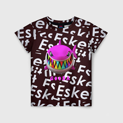 Детская футболка Esskeetit logo pattern / 3D-принт – фото 1