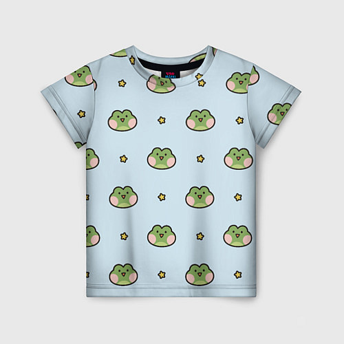 Детская футболка Паттерн с лягушками / 3D-принт – фото 1