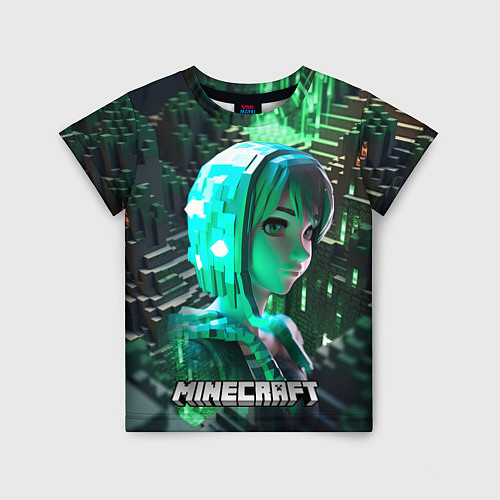 Детская футболка Minecraft персонаж на острове / 3D-принт – фото 1