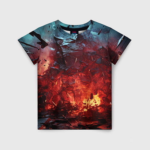 Детская футболка Абстрактный взрыв / 3D-принт – фото 1
