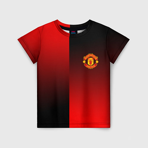 Детская футболка Манчестер Юнайтед градиент спорт / 3D-принт – фото 1