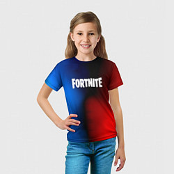 Футболка детская Fortnite game gradient, цвет: 3D-принт — фото 2