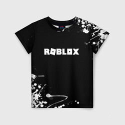 Футболка детская Roblox текстура краски белые, цвет: 3D-принт