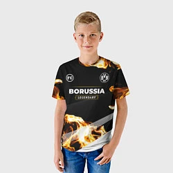 Футболка детская Borussia legendary sport fire, цвет: 3D-принт — фото 2