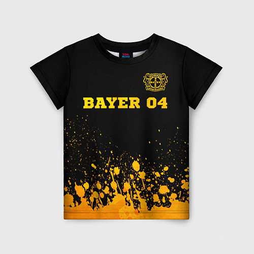 Детская футболка Bayer 04 - gold gradient посередине / 3D-принт – фото 1