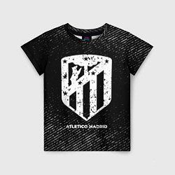 Футболка детская Atletico Madrid с потертостями на темном фоне, цвет: 3D-принт