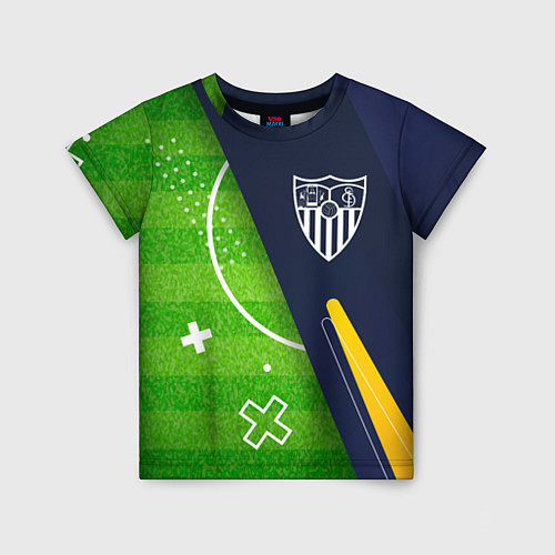Детская футболка Sevilla football field / 3D-принт – фото 1