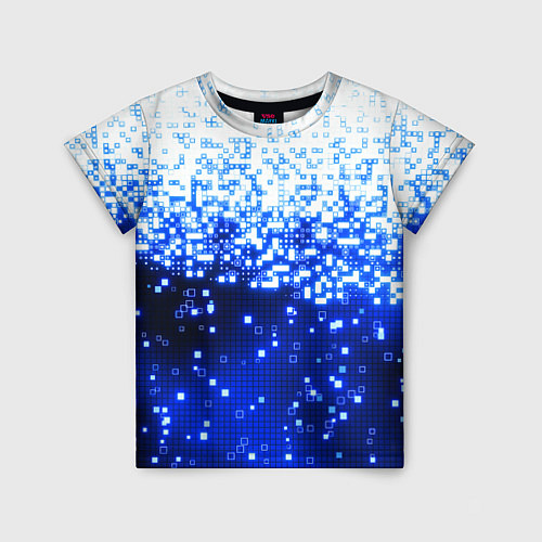 Детская футболка Поврежденный цифровой скин - осыпающиеся пиксели / 3D-принт – фото 1