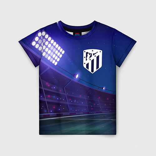 Детская футболка Atletico Madrid ночное поле / 3D-принт – фото 1
