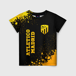 Детская футболка Atletico Madrid - gold gradient вертикально