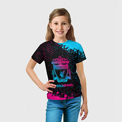 Футболка детская Liverpool - neon gradient, цвет: 3D-принт — фото 2