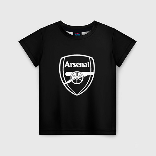 Детская футболка Arsenal fc белое лого / 3D-принт – фото 1