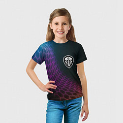 Футболка детская Leeds United футбольная сетка, цвет: 3D-принт — фото 2