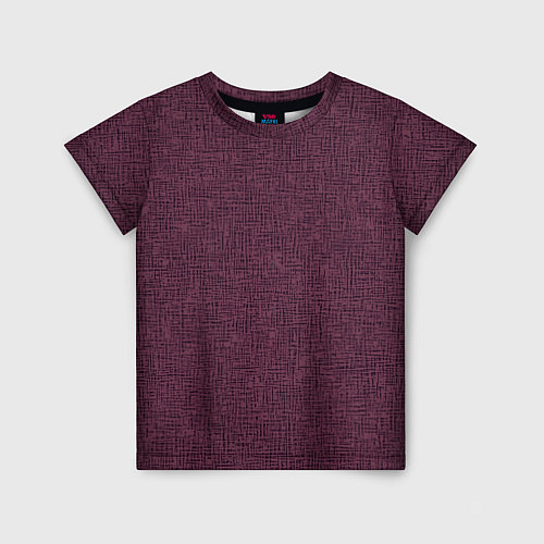 Детская футболка Текстура бордовый / 3D-принт – фото 1