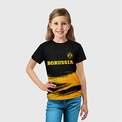 Футболка детская Borussia - gold gradient посередине, цвет: 3D-принт — фото 2