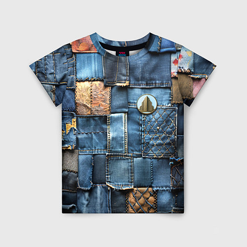 Детская футболка Значок архитектора на джинсах / 3D-принт – фото 1